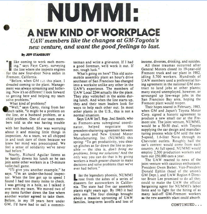 Nummi article in newspaper