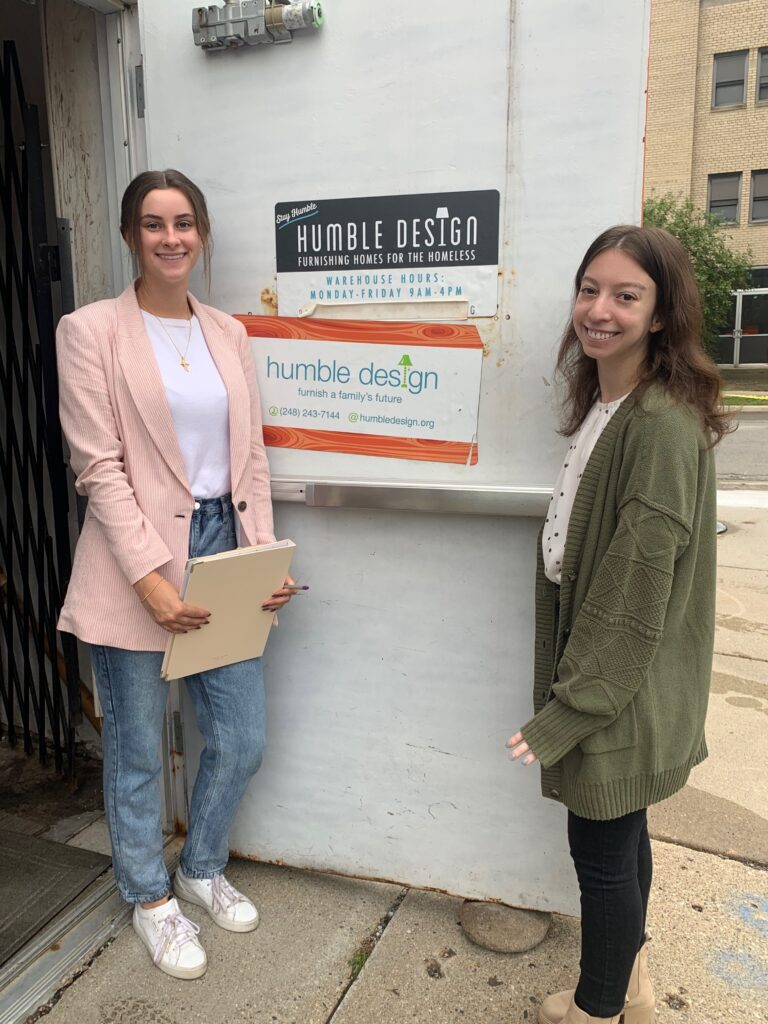 JPW Fund interns Lauren Woolford and Carly Kallen credit "going to see" with helping them determine where they could best help Humble Design Detroit help more people