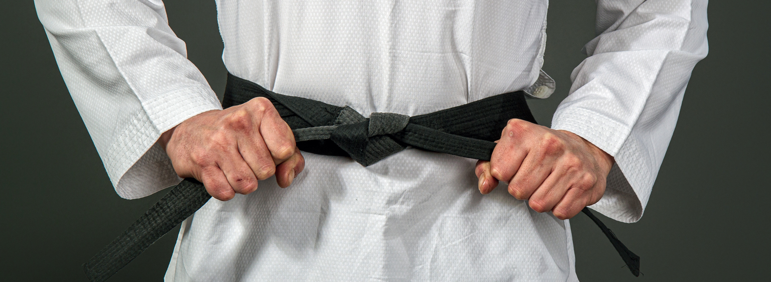 sensei back belt close up